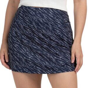 PUMA Whitewater Skort Navy Printed Built In Shorts UPF 50 Womens XL